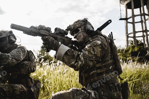 Preview: Smart teamwork of soldiers running forward and attacking enemy