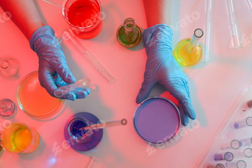 Preview: Concept of science and research with laboratory accessories