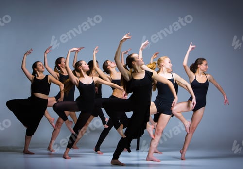 Preview: The group of modern ballet dancers
