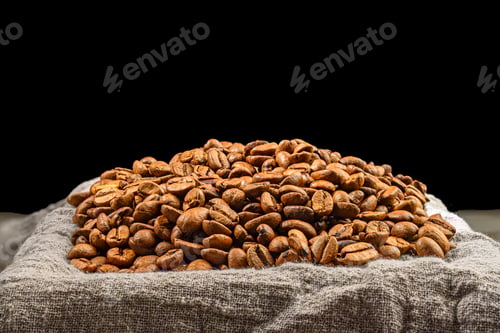 Preview: Roasted Coffee Beans on Burlap