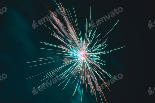 Preview: Beautiful display of vibrant fireworks bursting against a dark night sky