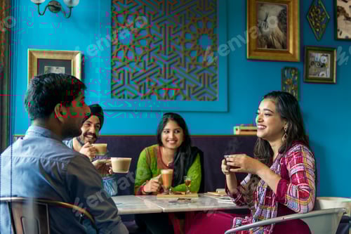 Preview: Indian Ethnicity Drinking Cafe Break Coffee Tea Concept