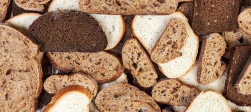 Preview: Many slices of bread as background. Top view