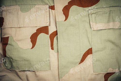 Preview: US army military khaki uniform close up