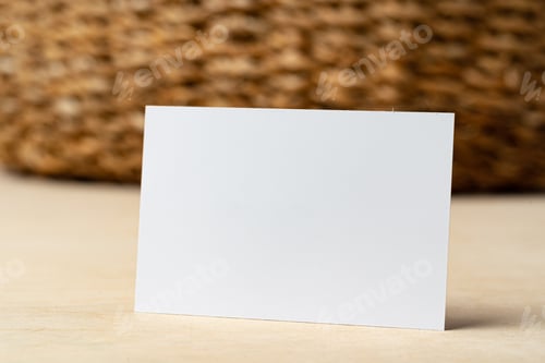Preview: Blank white business card with copy space for your design