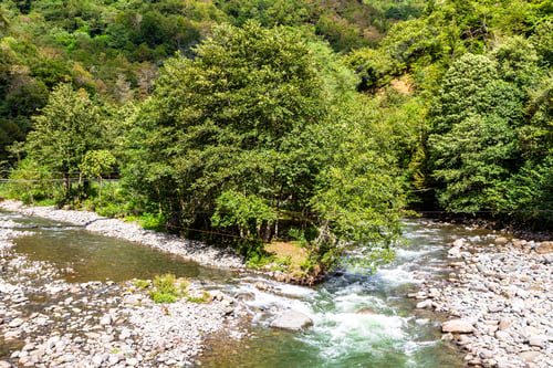 Preview: riverbed of Machakhela River in Adjara in autumn