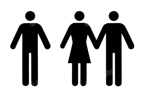 Vista previa: Couple and single icon flat