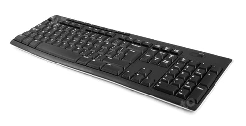 Preview: Wireless computer keyboard on white background