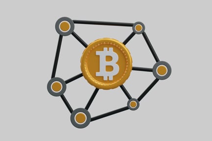 Preview: Bitcoin stylized with a geometric shape