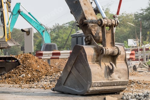Preview: Large backhoe heavy dig soil stone
