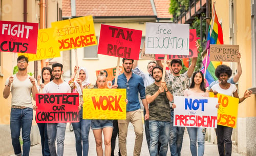 Preview: Activists demonstrating against social issues