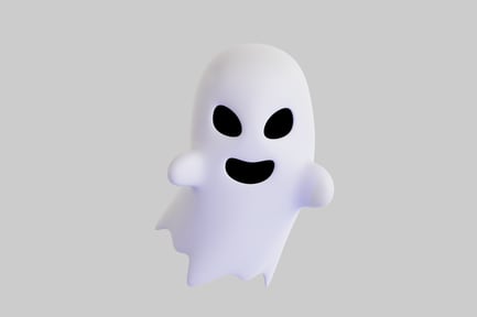 Preview: Friendly cartoon ghost character design