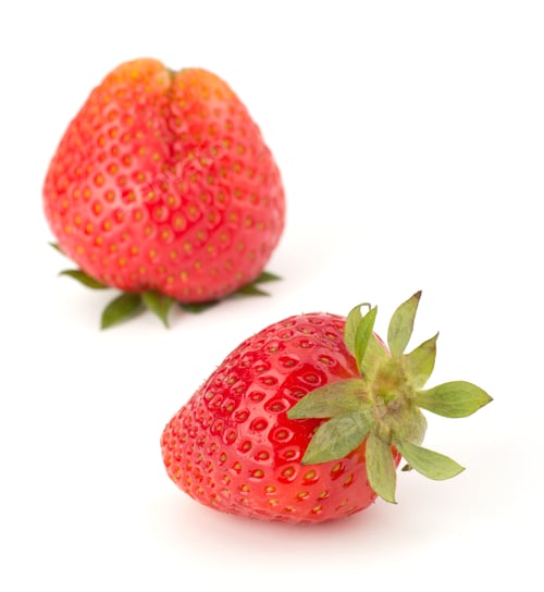 Preview: Ripe strawberry isolated on white background