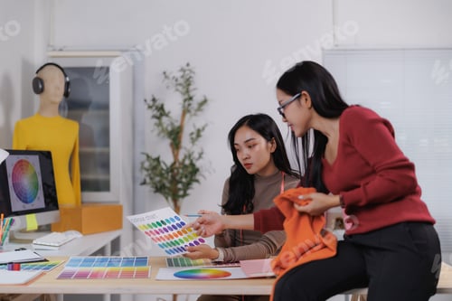 Preview: Fashion designers choosing color palettes for new clothes collection