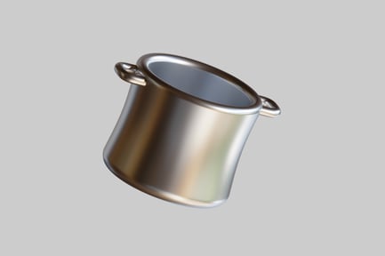 Preview: Metal cooking pot with handles