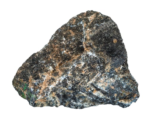 Preview: raw Chromite stone isolated on white
