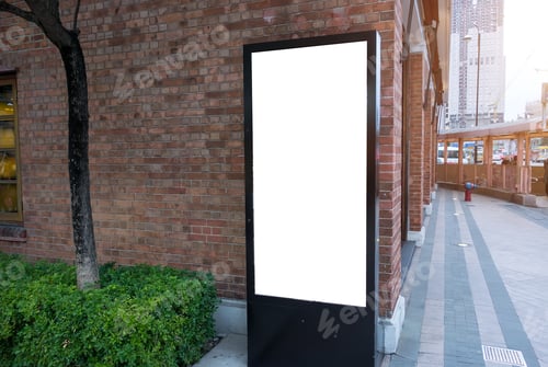 Preview: Large Blank Billboard On A Street Wall