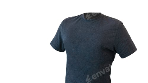 Preview: Mockup of blank t-shirt with copy space for text or logo. Dark clothing mock-up