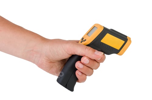 Preview: Hand hold a non-contact IR thermometer
