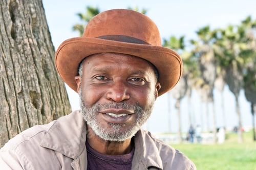 Preview: Elderly black man smiling