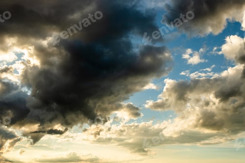 Preview: colorful dramatic sky with cloud at sunset