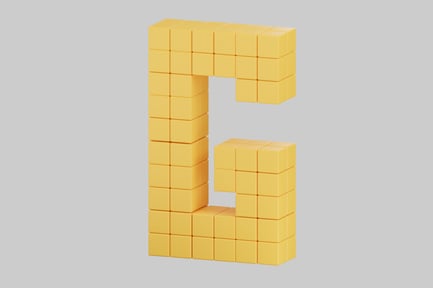 Preview: Block letter g construction toy