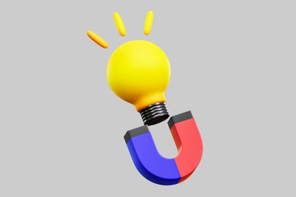 Aperçu: Aimant en forme de fer à cheval et ampoule