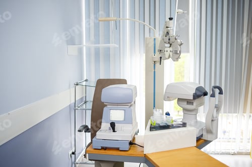 Preview: Modern Eye Examination Equipment in a Doctor's Office