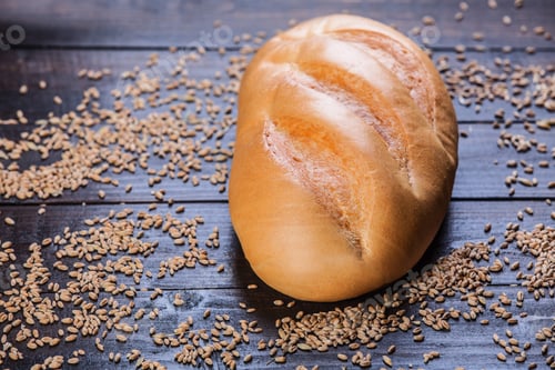 Preview: Delicious bread on a wood table
