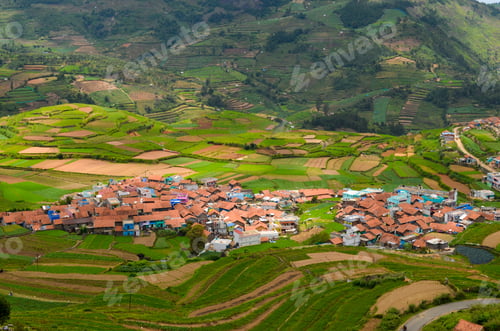 Preview: Beautiful shot of Poombarai village located in the Palani hills of Tamil Nadu, India