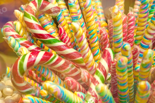 Preview: Many colorful Candy Canes for Christmas holidays