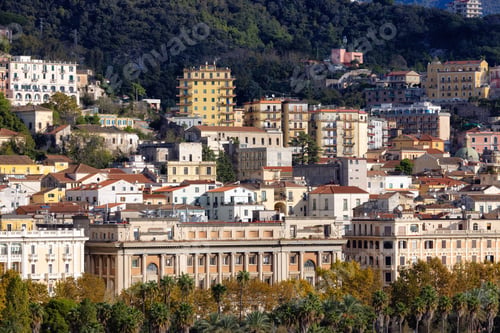 Preview: Port, Marina and City by the Sea. Salerno, Italy.