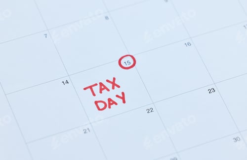 Preview: Tax day, calendar schedule and reminder for government law compliance deadline, file income tax ret