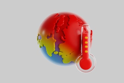 Preview: Heated earth with thermometer