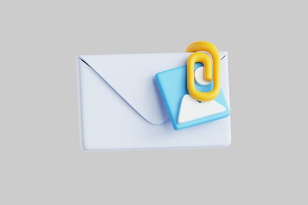 Preview: Envelope with attachment symbol