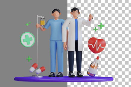 Preview: Medical Team 3D Illustration