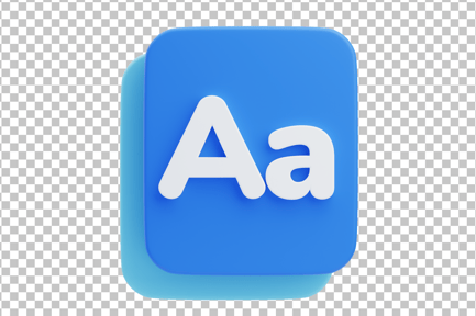 Preview: Font 3D Icon