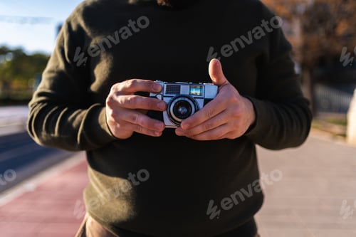 Preview: Capturing moments with a vintage camera outdoors
