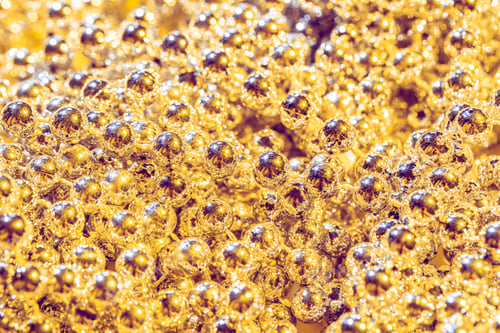 Preview: close up of silver beads. christmas and holiday decoration concept