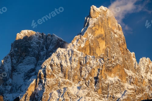 Preview: Mountain peak of Cimon della Pala in the Italian Dolomites
