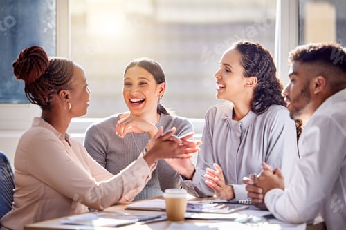 Preview: Shot of a group of businesspeople having a meeting in an office