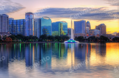Preview: Skyline Of Orlando, Florida From Lake Eola.