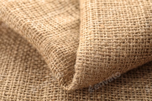 Preview: Sustainable hemp fabric as background, closeup