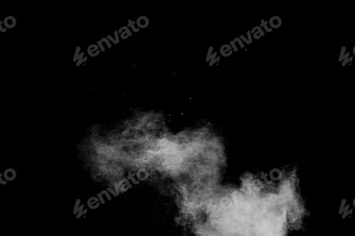Preview: Freeze motion of brown dust explosion.Stopping the movement of brown powder.