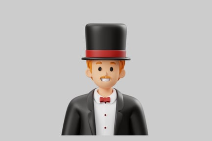 Cartoon magician character