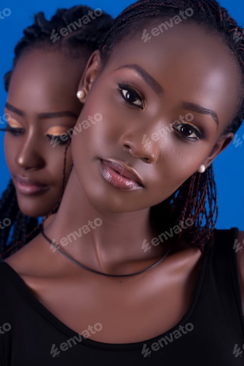 Preview: image of two beautiful black african models
