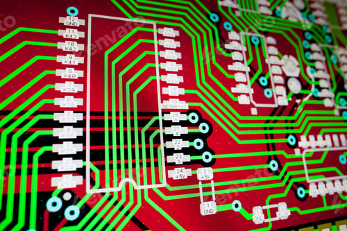 Preview: PCB electric circuit on the PC screen