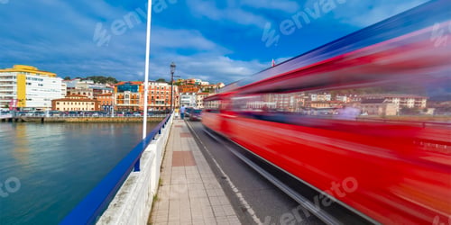 Preview: Sella River Bridge, Ribadesella City View, Ribadesella, Asturias, Spain