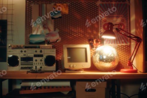 Preview: Group of vintage objects in garage
