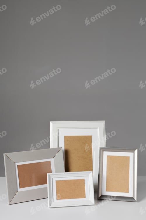 Preview: Blank photo frame on the table